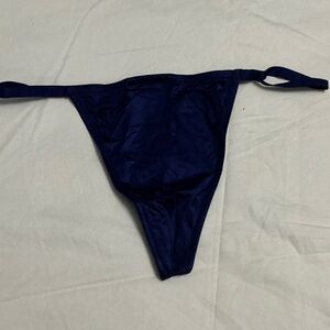 Victoria's Secret Satin Blue Thong